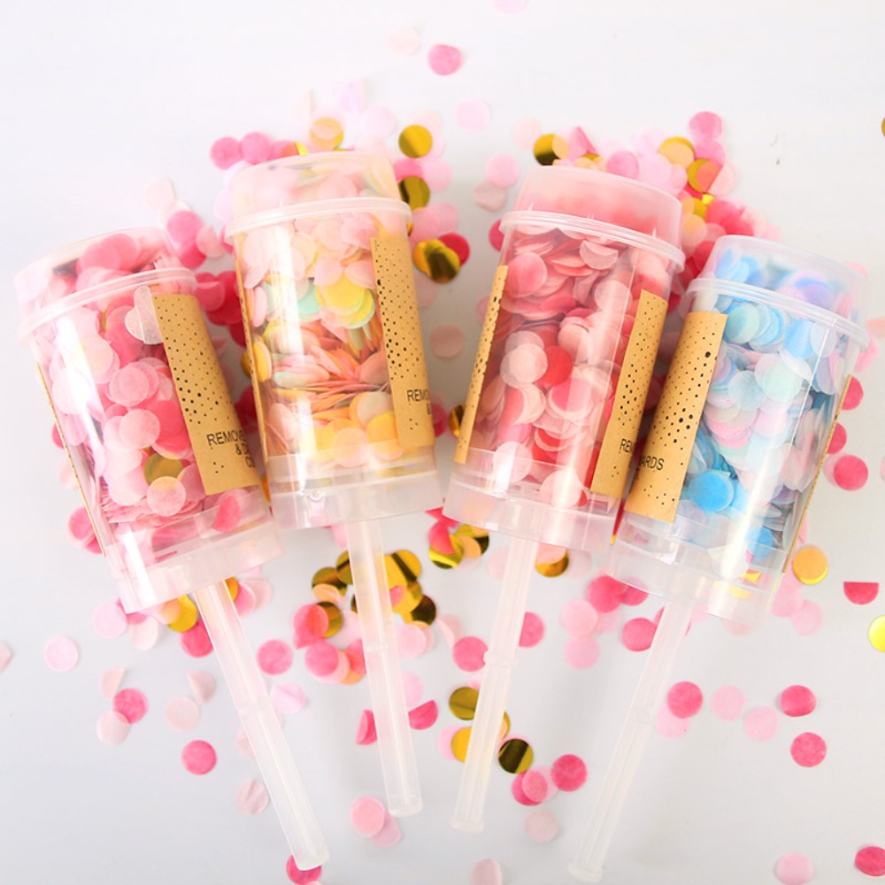 Confetti Cannon Tube - 1 قطعة الذكرى السنوية لعيد الميلاد