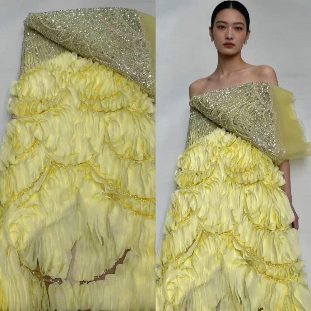Glitter Tablecloth - قماش دانتيل أفريقي فاخر مزين بالترتر