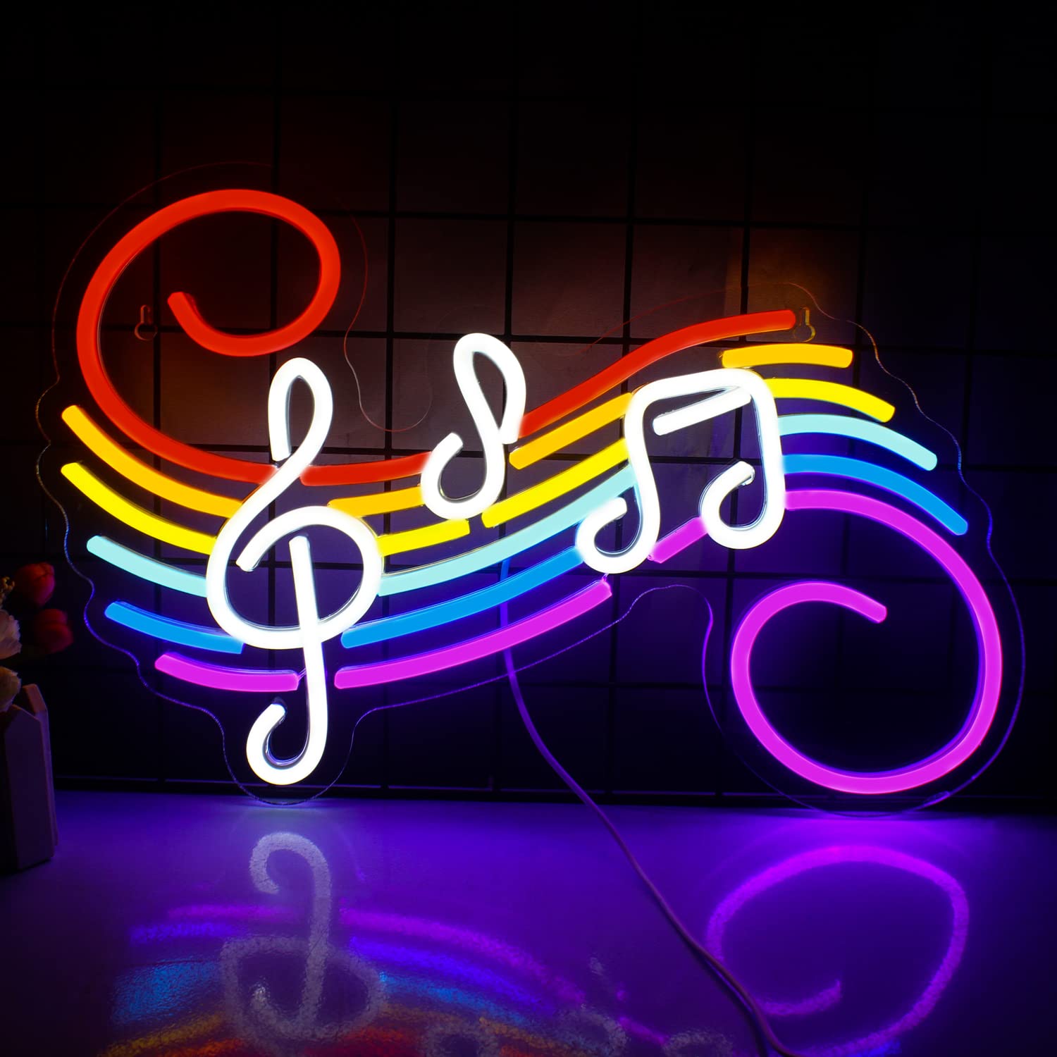 لافتة نيون على شكل نوتات موسيق - مراجعة Neon Sign Party وسعره