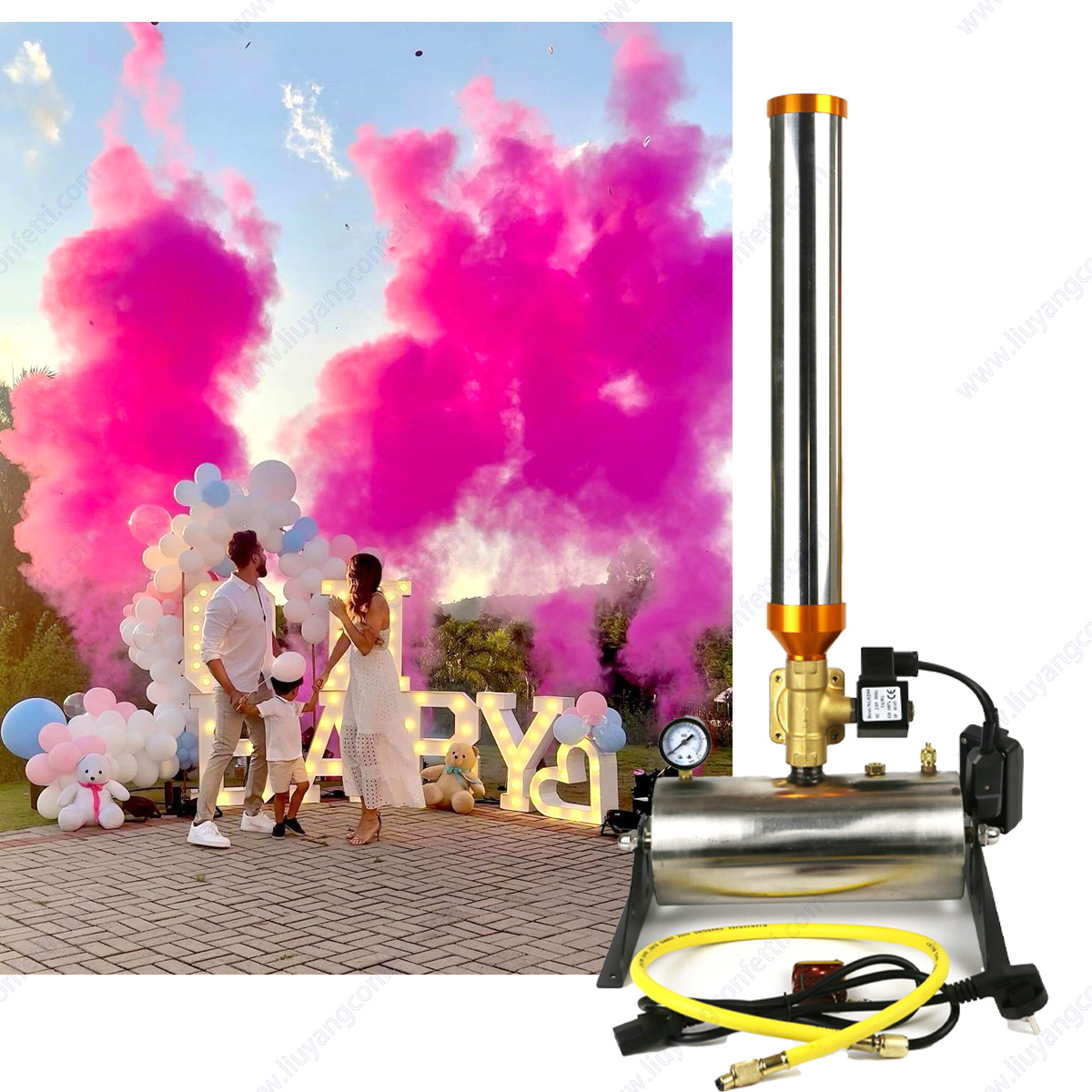 الكهربائية التحكم عن بعد آلة م - مراجعة Confetti Cannon Tube وسعره