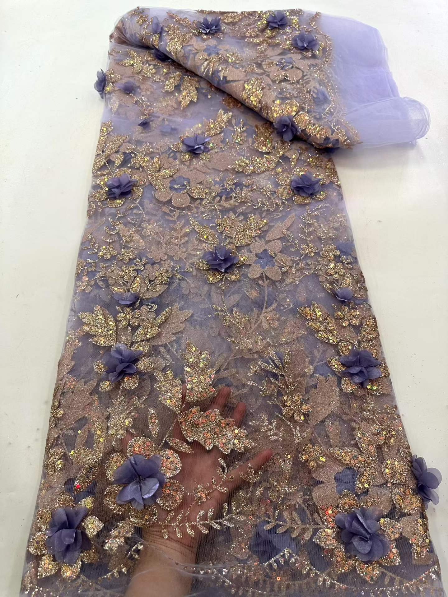قماش دانتيل أفريقي مطرز بالترت - مراجعة Glitter Tablecloth وسعره