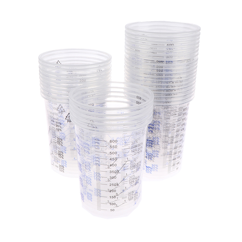 خلط الطلاء بآلة مُعاد ، أكواب  - مراجعة Plastic Cup 50Pcs وسعره