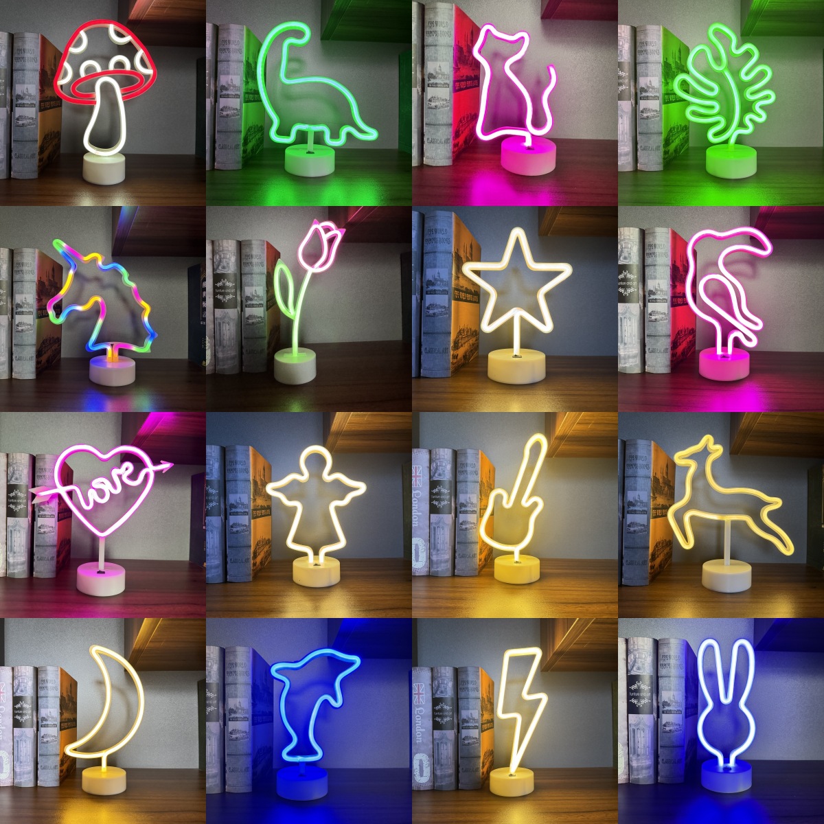 مصباح نيون LED مع قاعدة متعددة - مراجعة Neon Sign Party وسعره